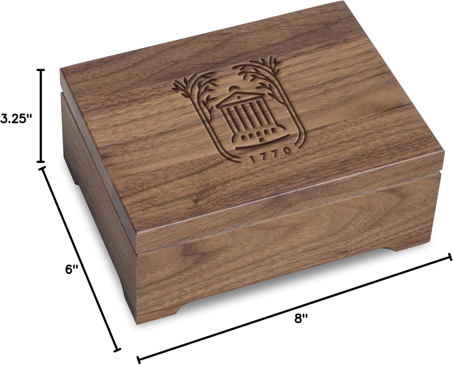 M. LA HART College of Charleston Solid Walnut Desk Box