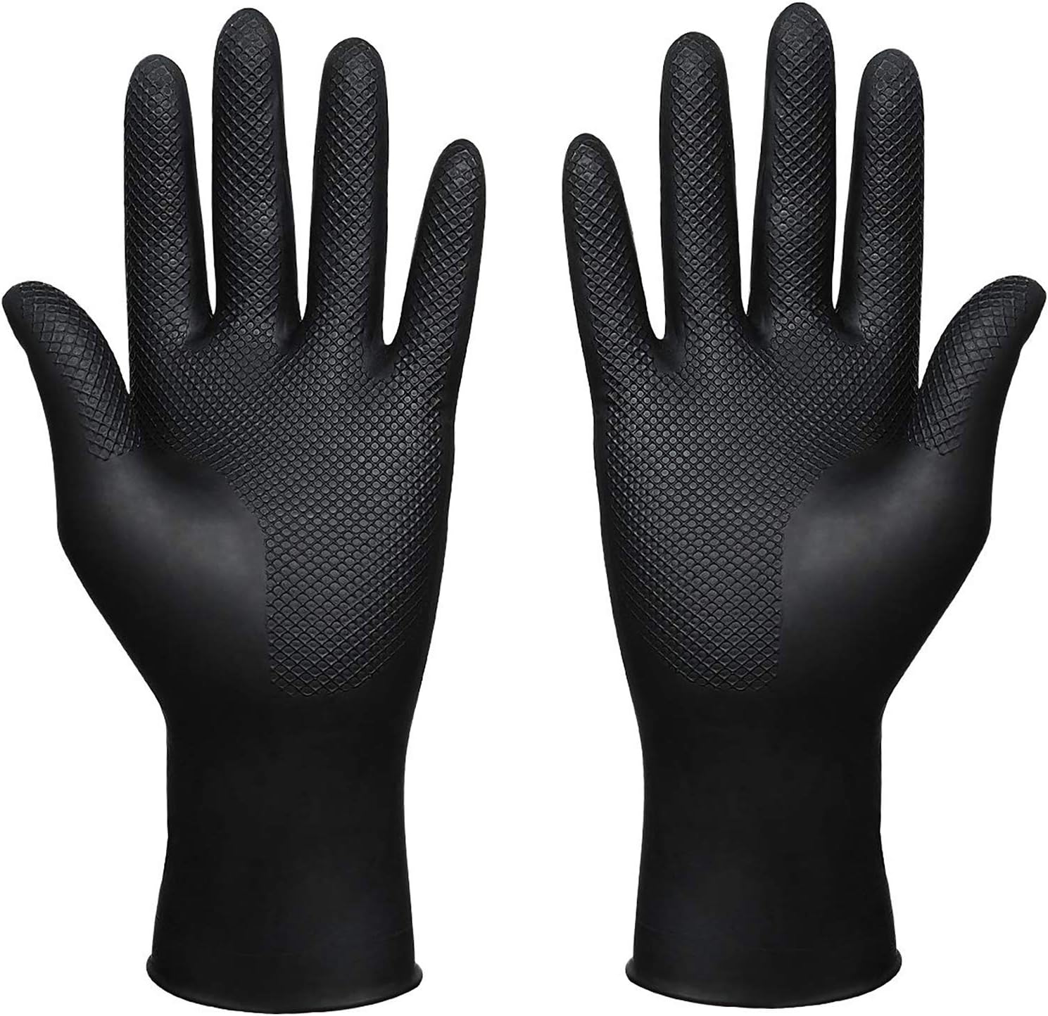 Hair Dye Glovesï¼Å’Reusable Rubber Glovesï¼Å’Professional Hair Coloring Accessories for Hair Salon Hair Dyeing (1 Pair, Large, Black)