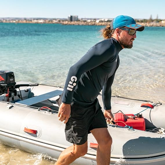Gill Mens ZenZero Rash Guard Vest Top - Long Sleeve with 50+ UPF Sun Protection for Watersport