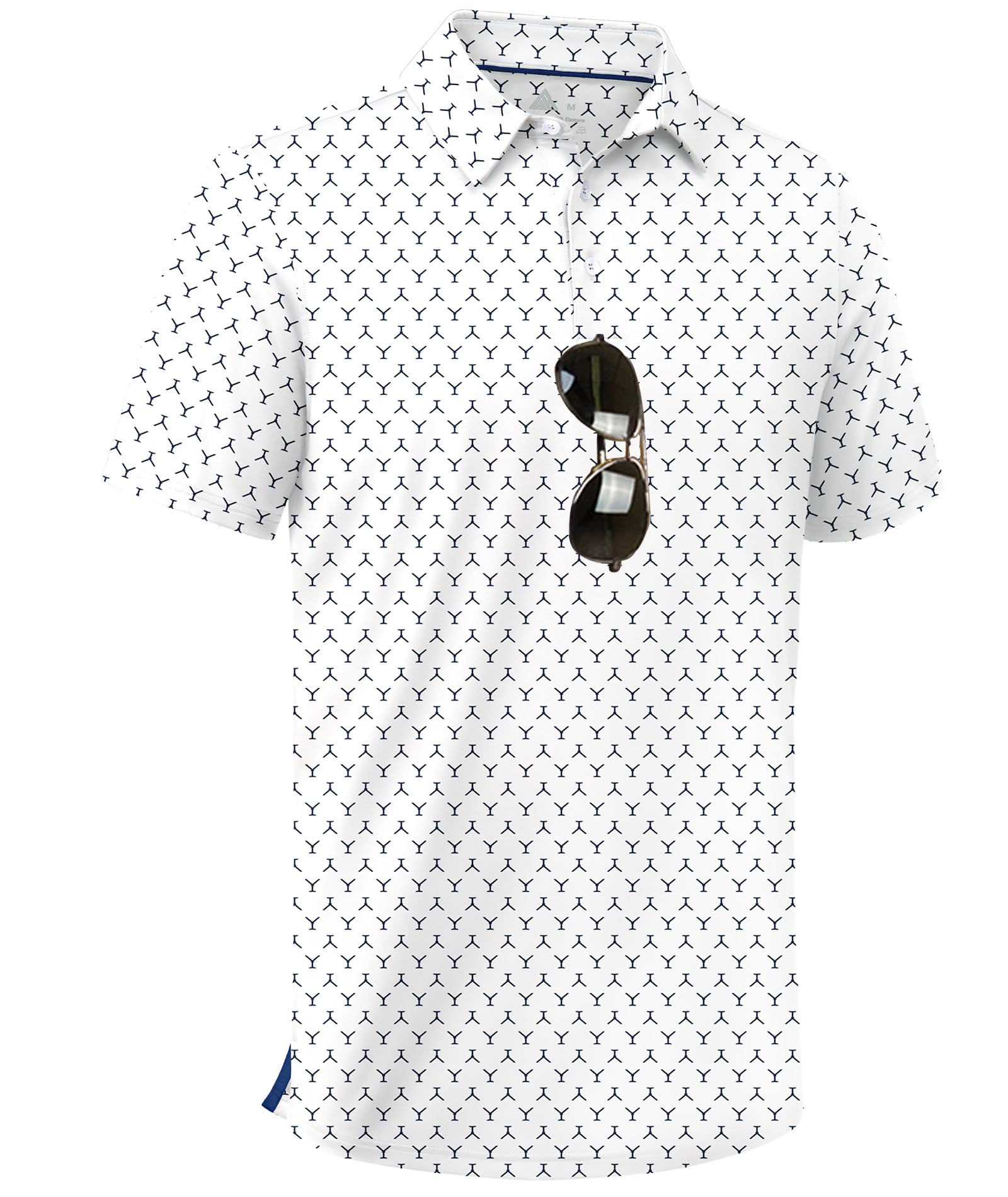 ZITY Men's Golf Shirts Short Sleeve Print Patterns Casual Collared Polo