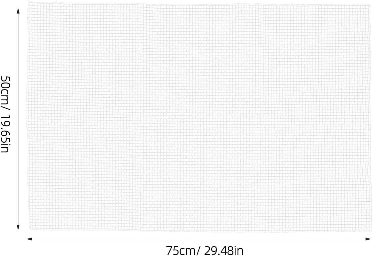 CIMAXIC White Mesh Canvas Sheet: Blank Latch Hook Cloth for Embroidery Rug, Tapestry Making - 75x50cm/30x20in Needlework Mats for Carpet Crafting DIY