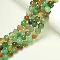 Vista 80 de MJDCB Natural Multicolor Volcanic Lava Stone Round Loose Stone Beads DIY for Jewelry Bracelet Making 15" (6mm, White)