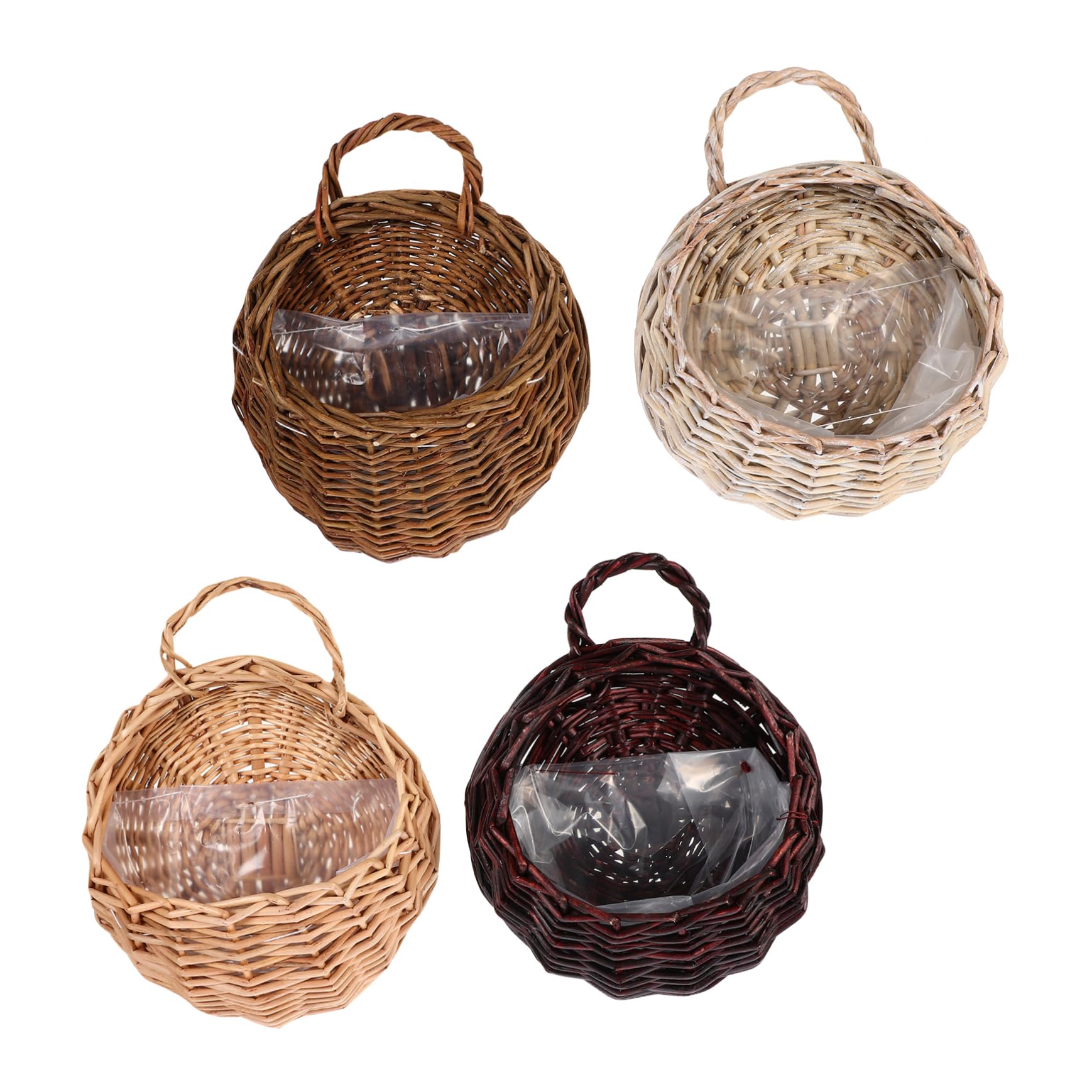 Panier de fleurs suspendu en saule tressé pour plantes d'intérieur et décoration murale