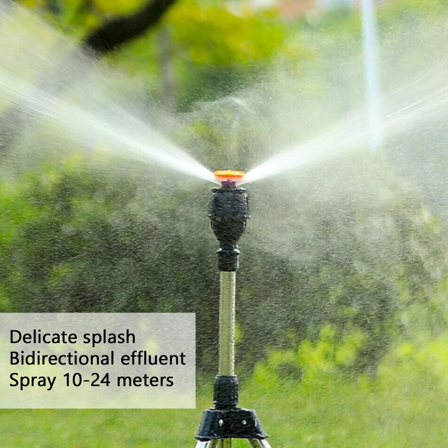 Aspersor de trípode Giratorio automático, aspersor Giratorio automático con trípode, Boquilla de riego de para 360 Grados para jardín, Patio, área Grande
