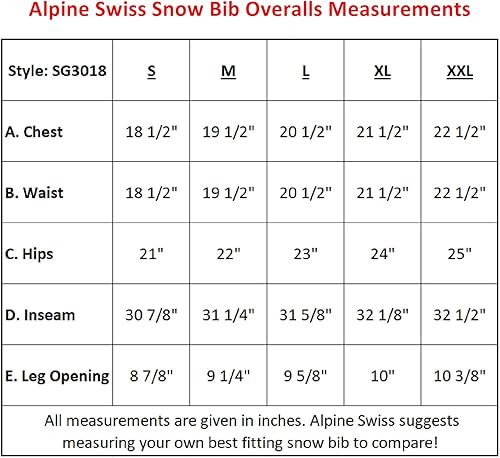 Miniatura 2 de Alpine Swiss Overol de nieve con aislamiento para hombre, impermeable, para esquí, snowboard