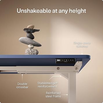 Desktronic HomePro Standing Desk – 160 x 80 cm Height Adjustable Desk with Electric Dual Motor, Touchscreen Controller & Integrated USB/USB-C, 3 Memory Presets