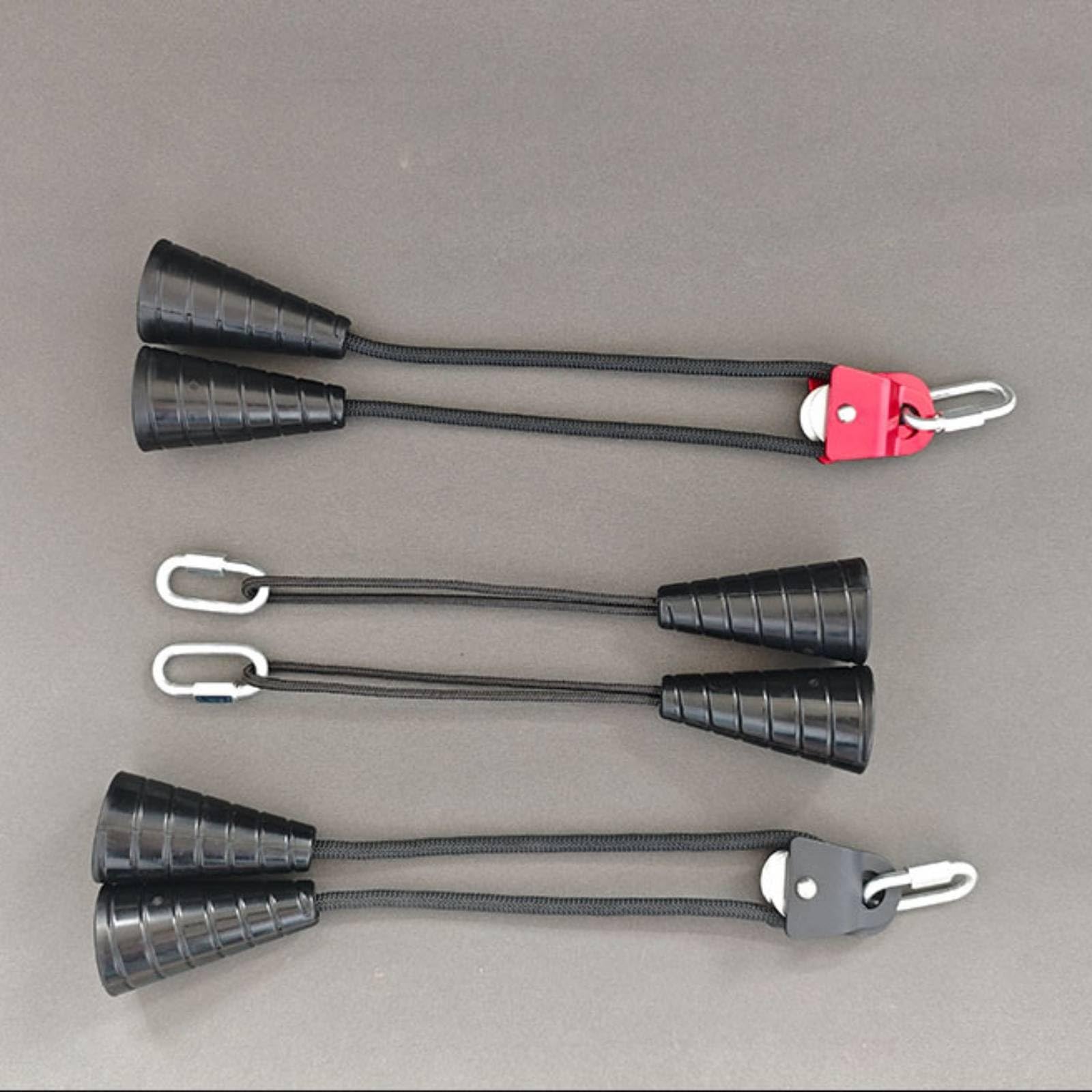 F Fityle Banda de Resistencia Fitness Asas Manijas Cuerda Conector con Mosquetón y Empuñadura de Goma Estriada para Tracción y Estabilidad Adecuada para Máquinas de Gimnasio y Casa