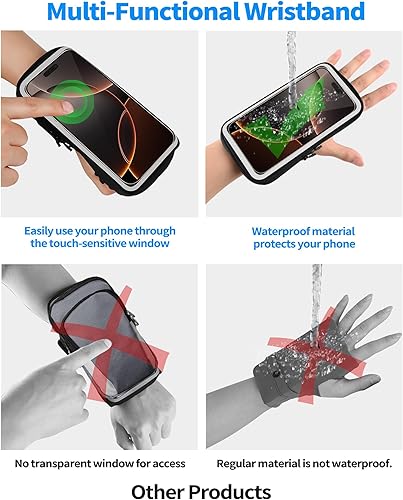 Miniatura 3 de Soporte de teléfono para correr para muñeca, brazalete de teléfono para correr para iPhone 16 15 14 13 12 11 Plus Pro Max, Galaxy Pixel, brazalete