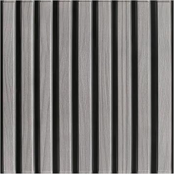 Commomy 10pcs Faux Wood Wallpaper Tiles - 10 Pcs 11.8" x 11.8"