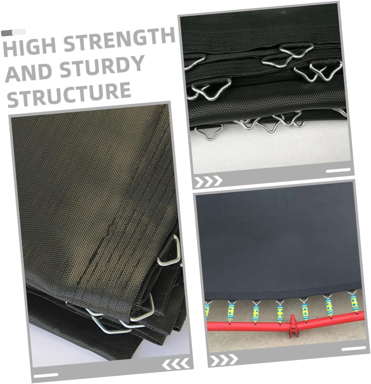 50sets Trampoline Tie Downs Replaceable Triangle Buckles Trampoline Parts Replacement for Accessory