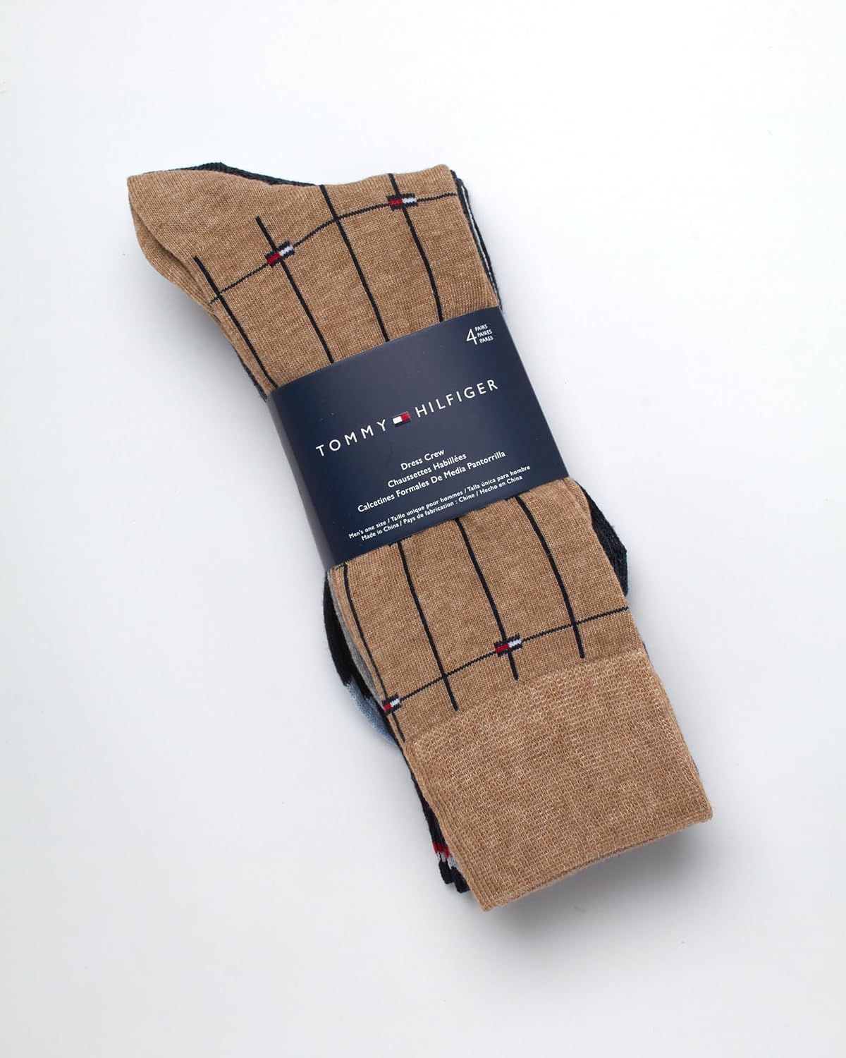 Tommy Hilfiger Mens Dress Socks - 4 Pack Lightweight Everyday Crew Work Socks for Men for Casual & Formal Wear - Image 3