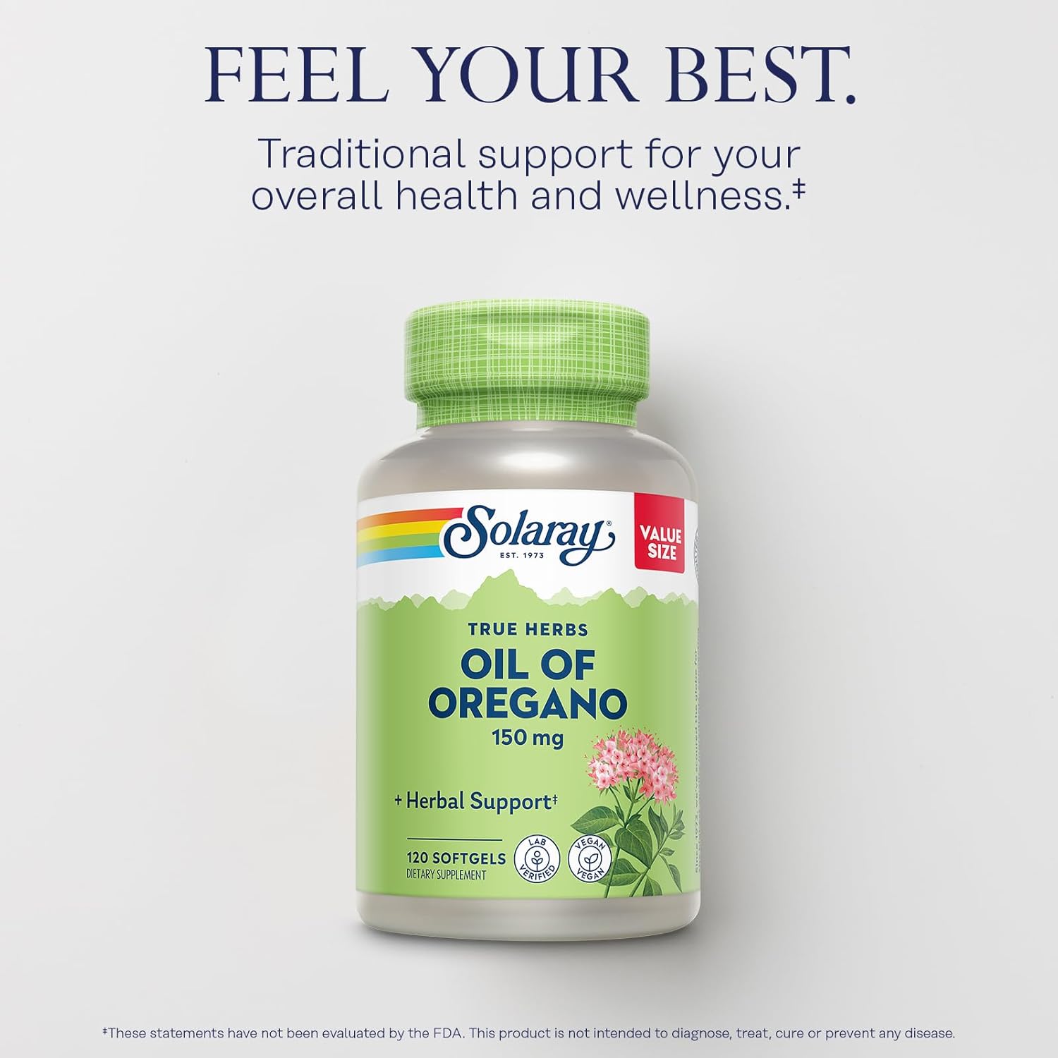SOLARAY Oil of Oregano Softgels 150 mg - Oregano Oil Supplement for Powerful Wellness Support - Gentle Digestion - Extra Virgin Olive Oil Base - Vegan, 60-Day Guarantee - 120 Servings, 120 Softgels - Image 3