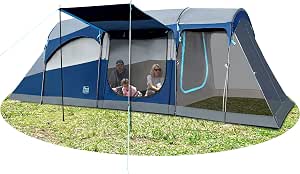 10 Best Roof Platform Tent Annex Room in 2026 4 TIMBER RIDGE 8 Person Family Camping Tent with Screen Room, Double Layer Waterproof Weather Resistant Big Tunnel Tent with Rainfly Carry Bag, Large Family Tent for Outdoor Party 20ft x 8ft x 76in
