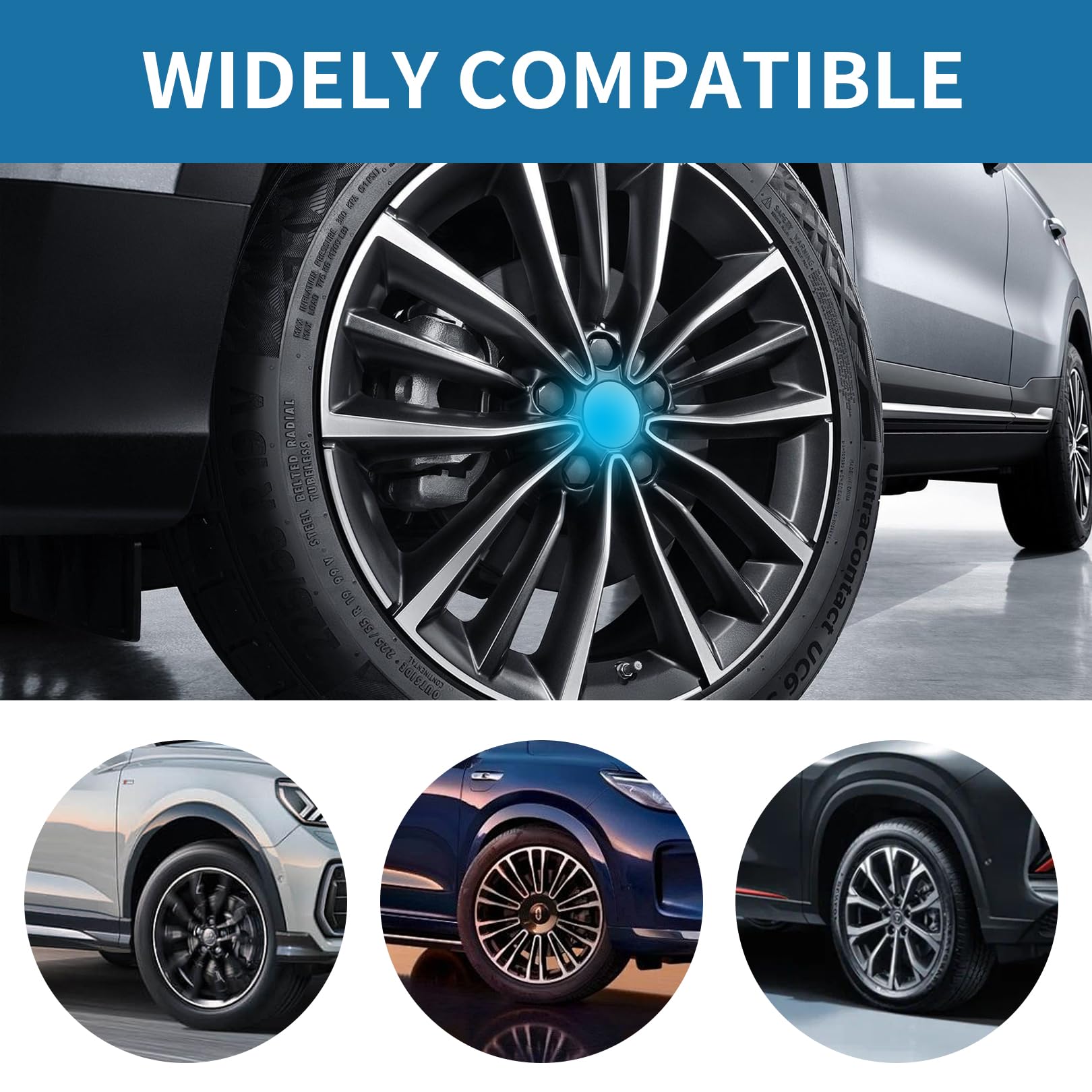 4 Stück Nabendeckel 60mm,Radnabenkappen Schwarz,Universal