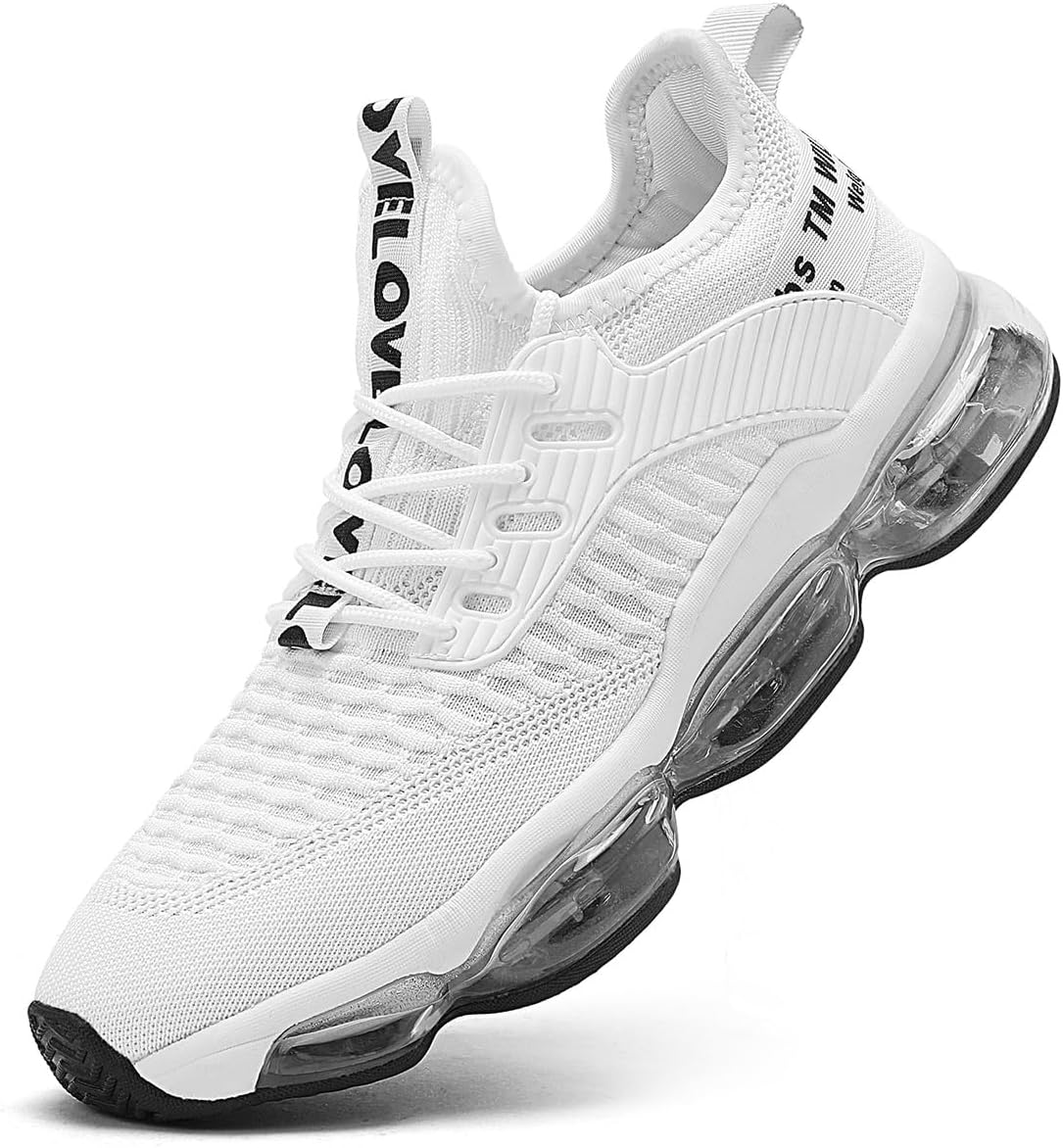 Mens Running Shoes Air Cushion Tennis Walking Sneakers Casual Sport Gym Jogging