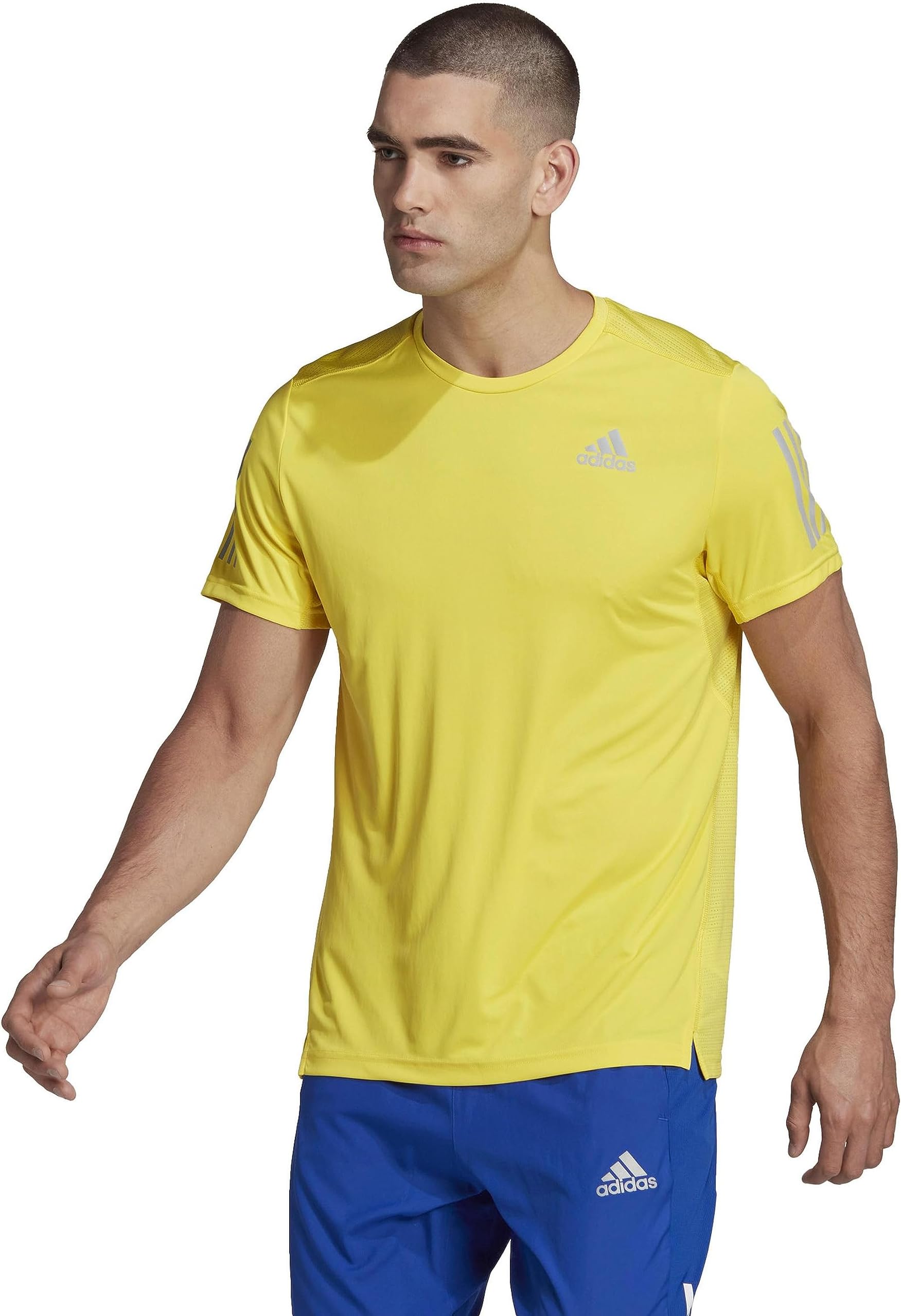 adidasMen's Own The Run Tee T-Shirt, Amaimp/Refsil, M
