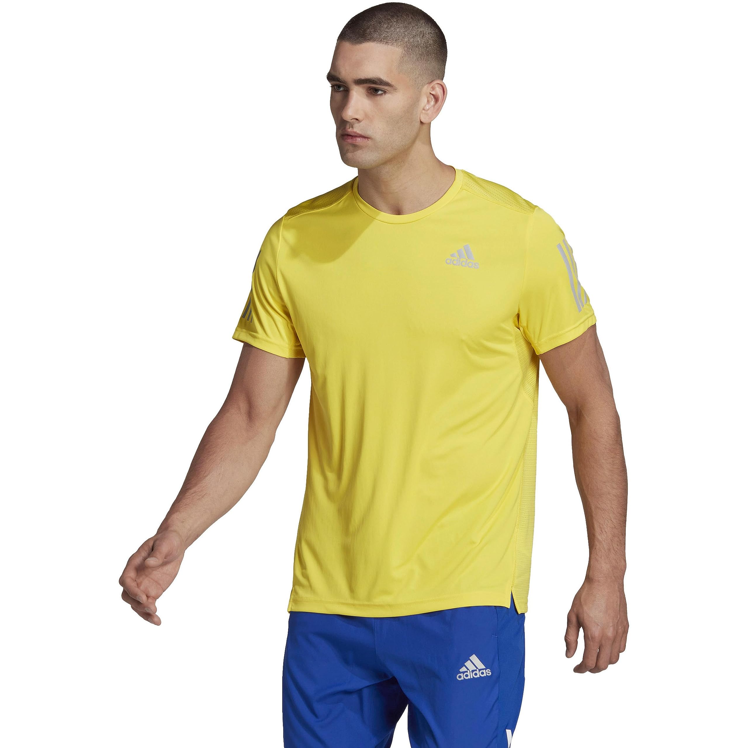 adidasMen's Own The Run Tee T-Shirt, Amaimp/Refsil, M