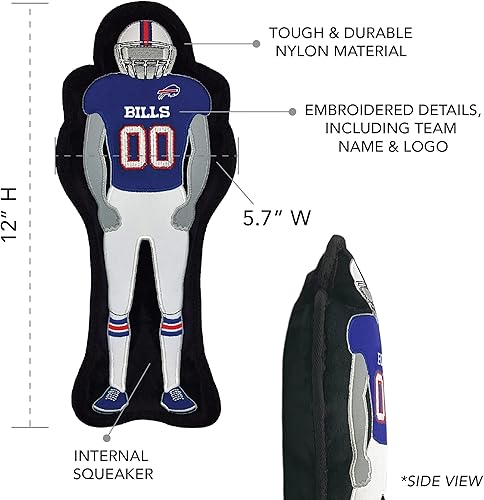 Miniatura 4 de Juguete para perros The 1st Ever Tough but Smooth NFL Buffalo Bills Football Athletes Player Tough Pet Toy. Un juguete para perros de alta calidad