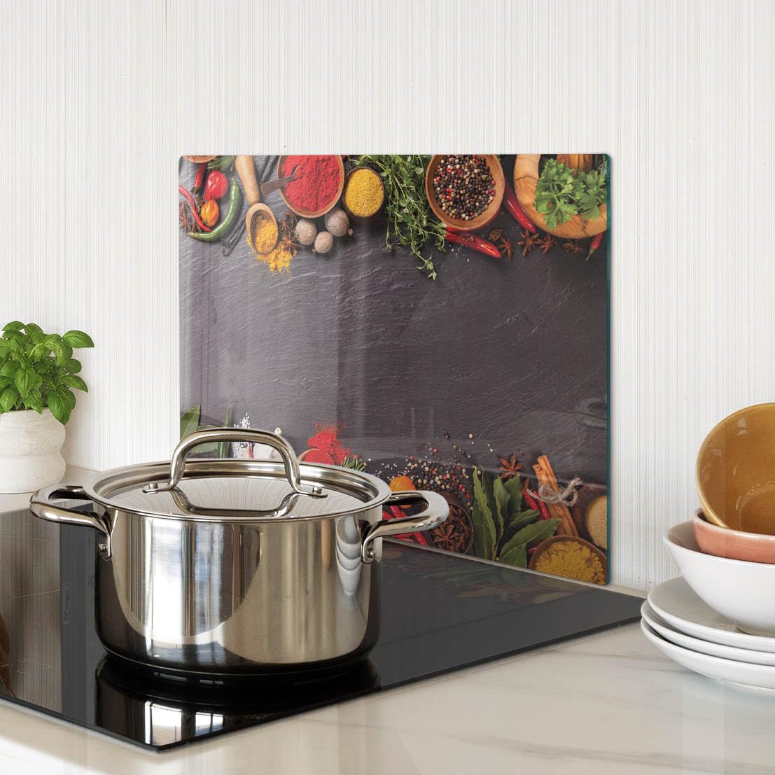Cristal para cortar en la cocina 40x30 cm Especias y hierbas