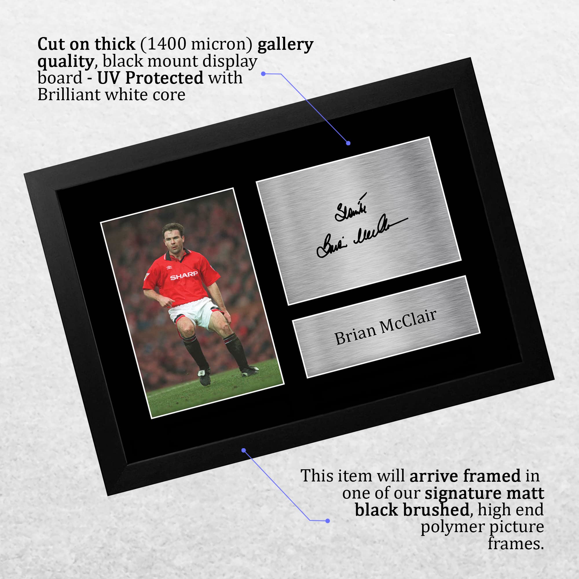 HWC Trading FR A4 Brian McClair Gifts Printed Signed Autograph Picture for Football Fans and Supporters - A4 Framed - Image 3