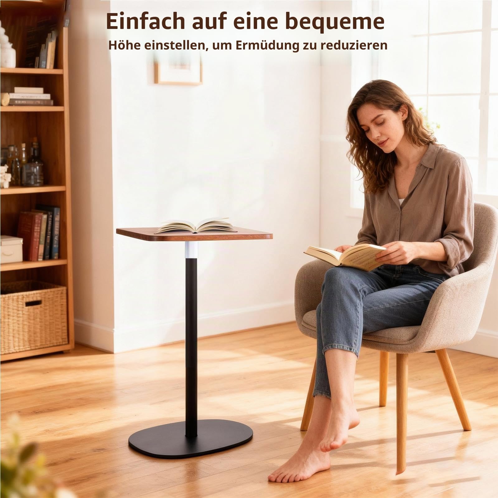 Generisch Stehpult Höhenverstellbar, 18-47 Zoll Laptop Ständer Mobile Schreibtisch Verstellbarer Beistelltisch Für Studienarbeiten, Schreibtisch Mobiler Stehtisch Für Schule, Büro, Kirche