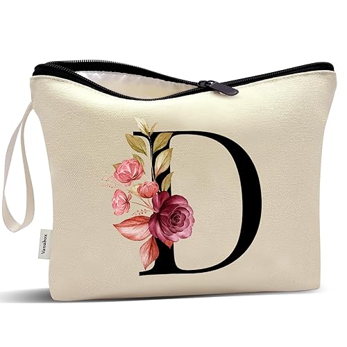 Vista 466 de Vavabox A-Z - Bolsa de maquillaje personalizada, regalos de cumpleaños para mujeres y madres, regalos para mejores amigas, bolsa de cosméticos