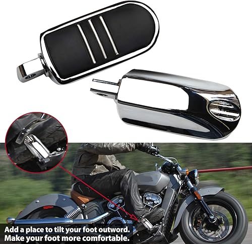 Miniatura 9 de Estribos de carretera para motocicleta, compatible con Harley Softail Sportster Electra Road Glide Road King Street Glide con protector de motor de