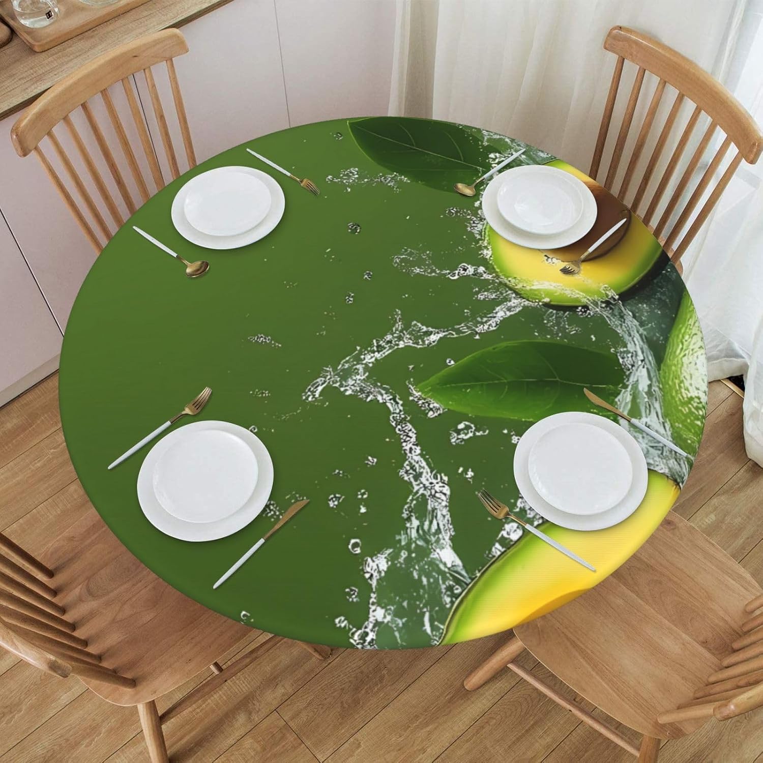Friut Avocado 1 Print Round Tablecloth