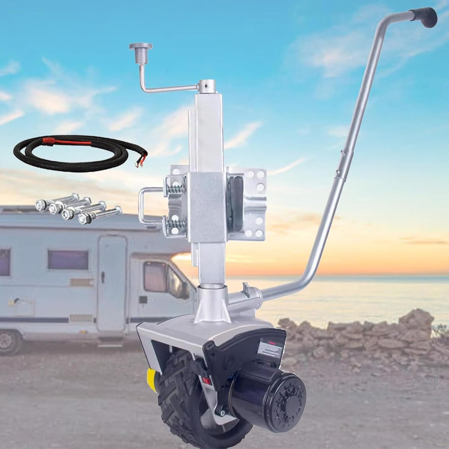 Electric Trailer Mover, 12V 350W/550W Motorized Wheel with 2722KG Max Load & 5-7m/min Speed for Caravan RV Camper