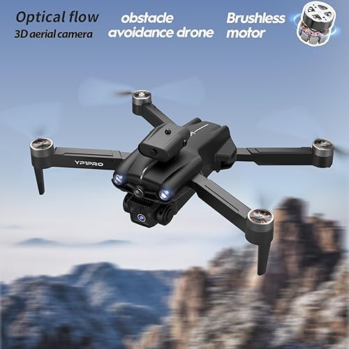 Miniatura 8 de Drone sin escobillas de fotografía aérea 4K - Drone de control remoto con cámara - Quadcopter versátil con retención de altitud, modo sin cabeza,