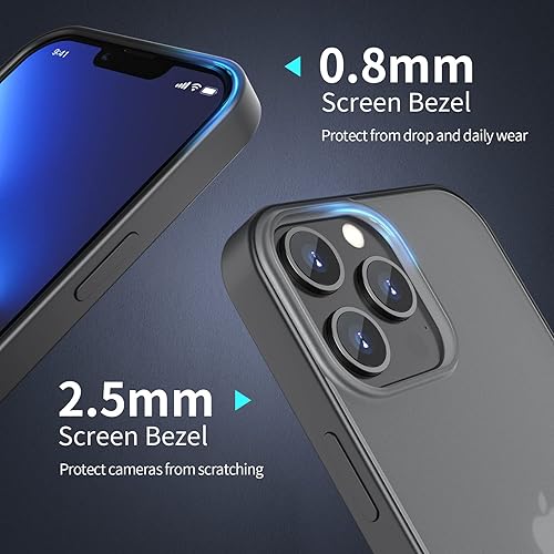 Miniatura 6 de Funda translúcida con borde negro para iPhone 12, delgada, a prueba de golpes, parcial, mate, para iPhone 12, esmerilada y brillante para iPhone 12