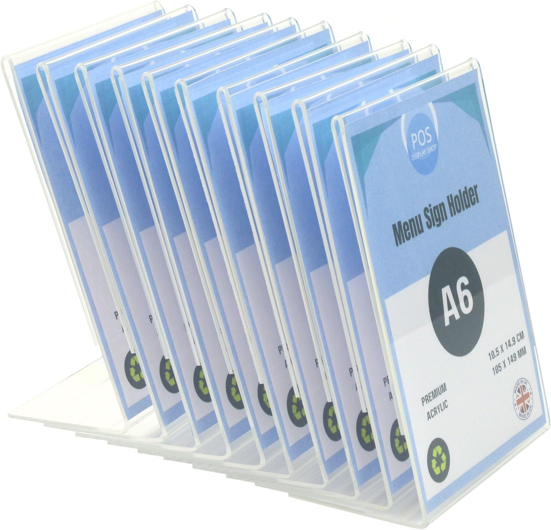 10 X A5 Acrylic Poster Menu Holder Perspex Leaflet Display Stands