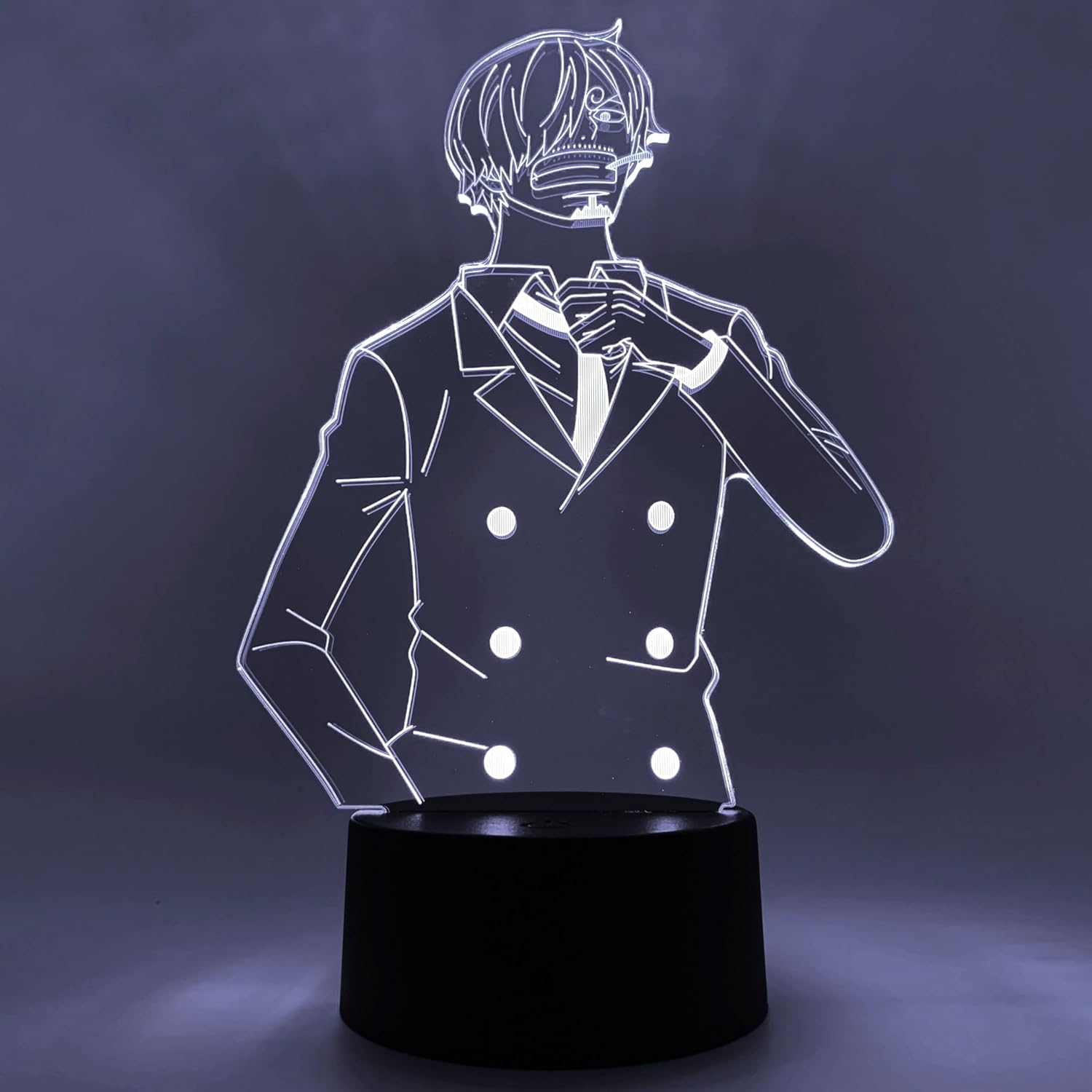 Otaku Lamps Sanji One Piece – Anime Lamp Figure Night Light, 16 Color RGB LED – 3D Anime Room Décor Gift for Otaku