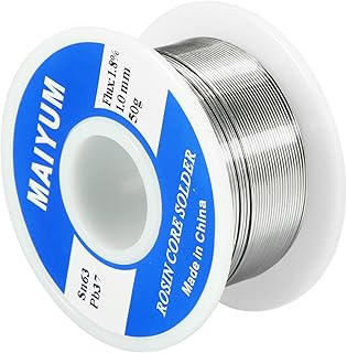 63-37 Tin Lead Rosin Core Solder Wire for Electrical Soldering (1.0mm 50g)