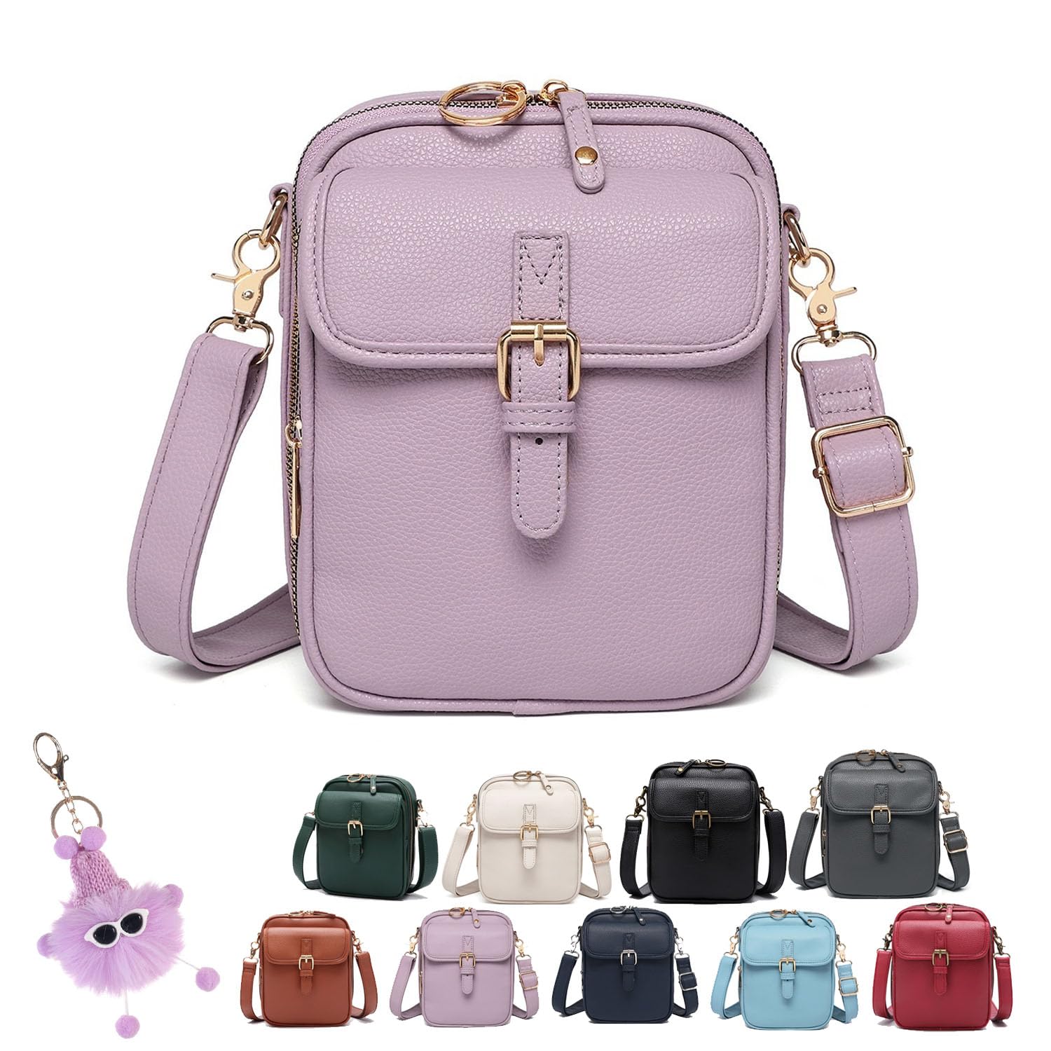 Enjoyaitlife torba crossbody, vintage, podwójna, antykradzieżowa, torebka o dużej pojemności, dla kobiet