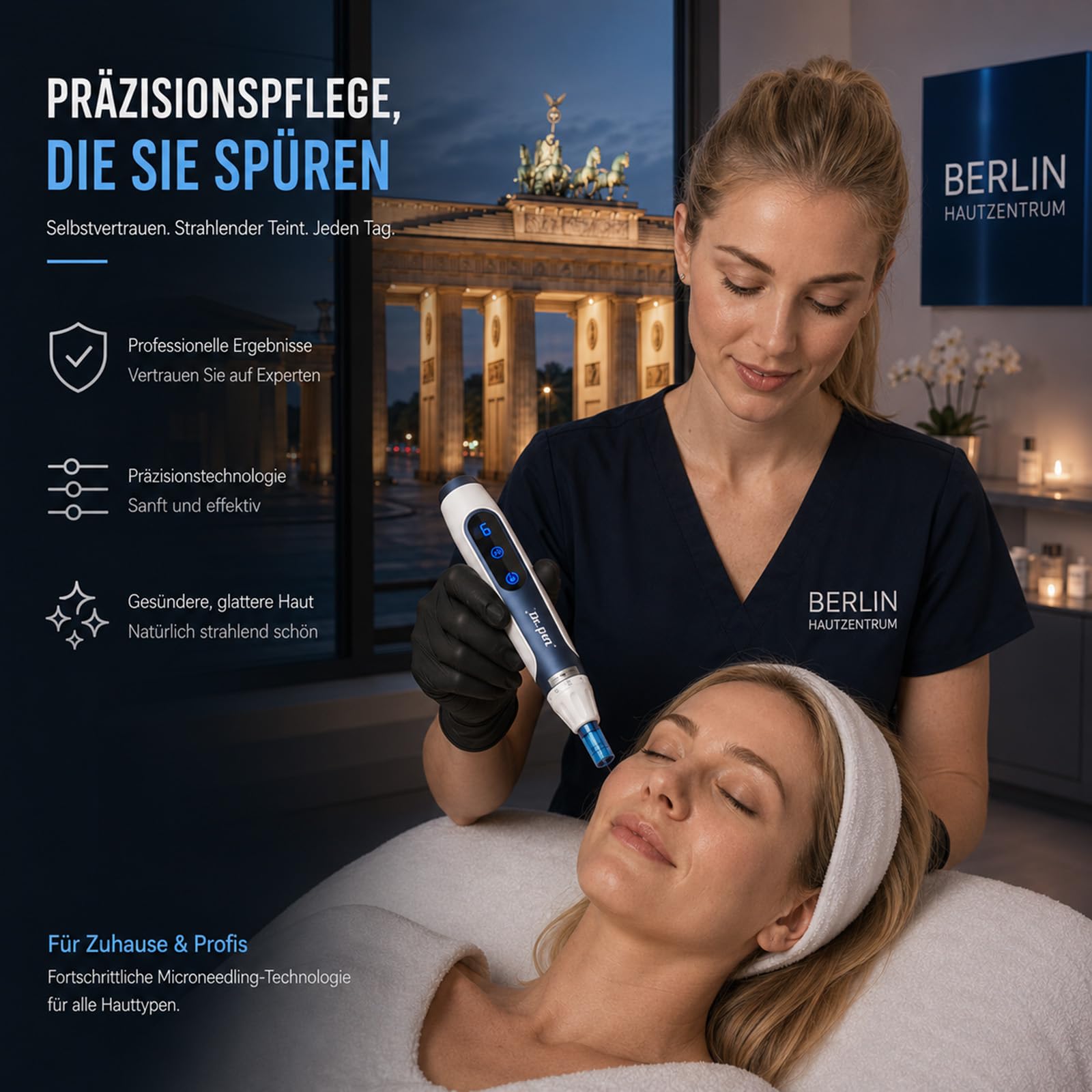 Dr. Pen A11 Kabelloser Hautpflege-Pen Set mit 28 Ersatz-Tips (12×18Pin & 10×36Pin & 6xNanoR), LED-Anzeige, Ergonomisch, Intelligente Aufladung Basis, Für Gesicht & Kosmetische Pflege, Zuhause & Studio