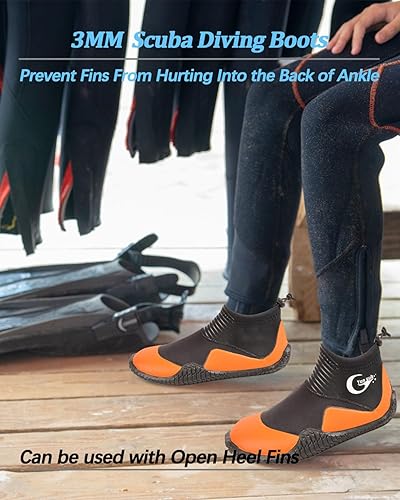 Miniatura 4 de Botas de buceo de neopreno, botas de buceo, surf, para hombres y mujeres, 0.118 in, botas de vela con suela de goma antideslizante de alta calidad