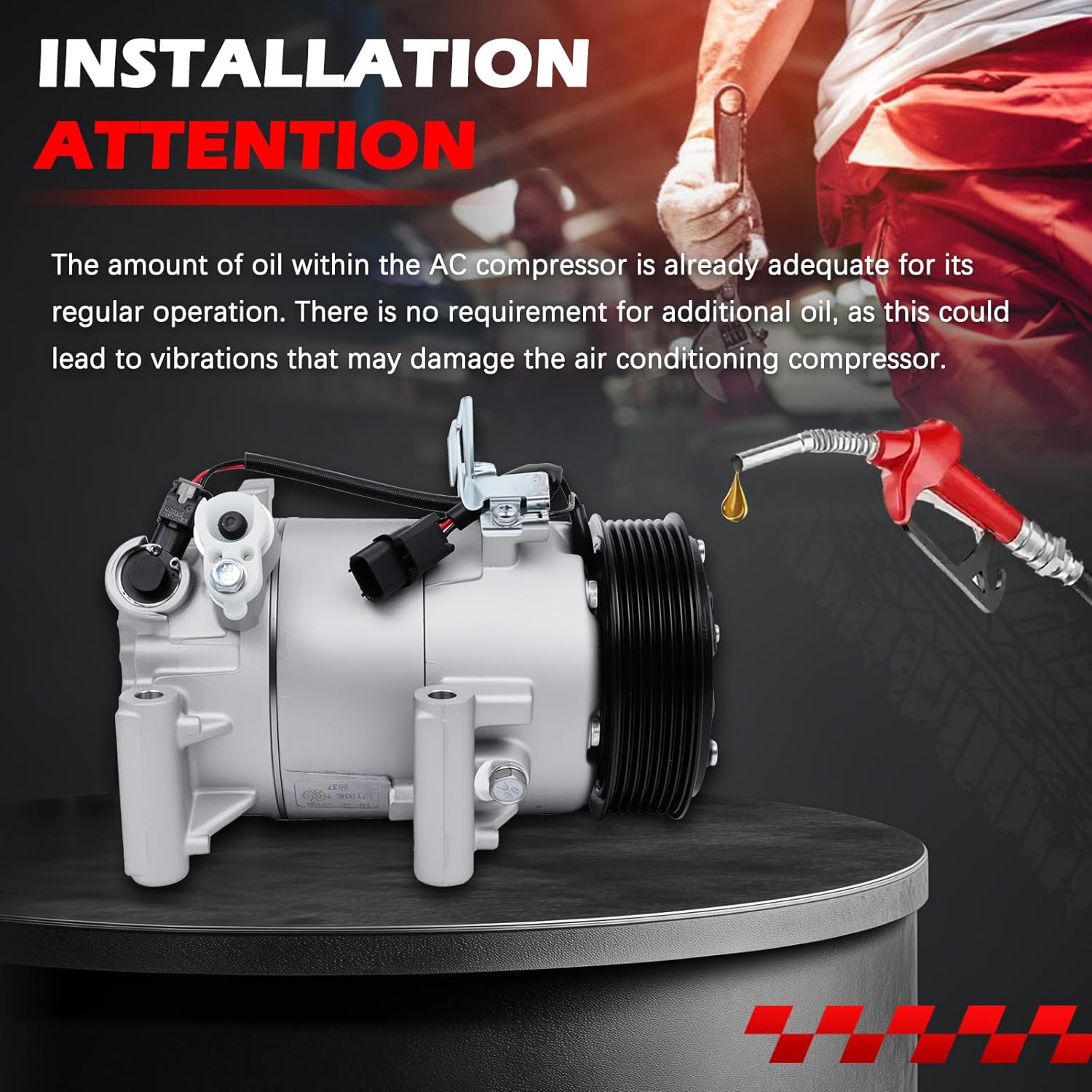 AC Compressor Fit for 1.5L for CR-V 2017-2022, for Civic 2016-2021, Air Conditioning Compressor with Clutch Replace for 388105AAA01 198277