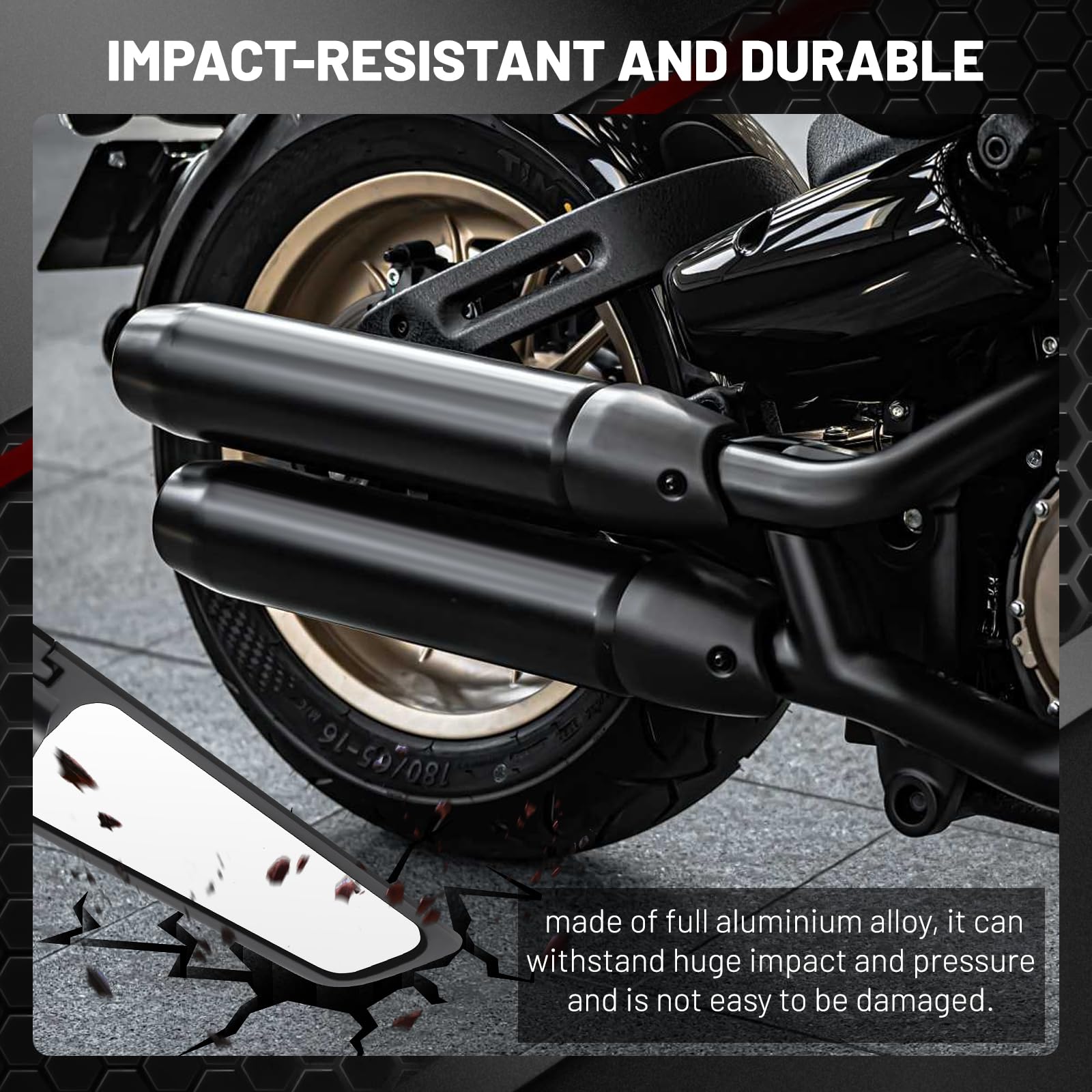 1 Paio Specchietti Moto Universali Specchietto Retrovisore Specchietto retrovisore Esterno di Ricambio a Forma di Ala da 10 mm/8 mm Filettatura, Specchietto Laterale i per Moto, Regolabile