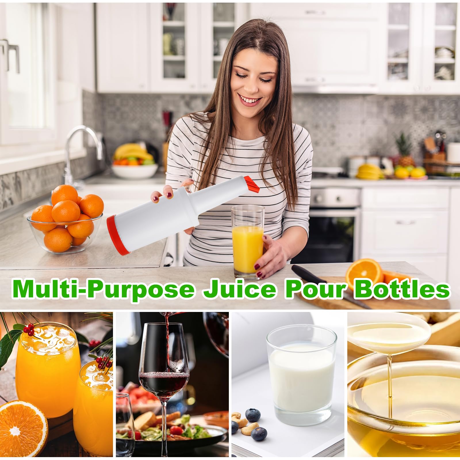 Confezione da 6 bottiglie di succo di frutta e liquori, contenitori colorati per succo di frutta, bottiglie di plastica per succo di liquore, dispenser di succo di plastica per casa, feste, bar,