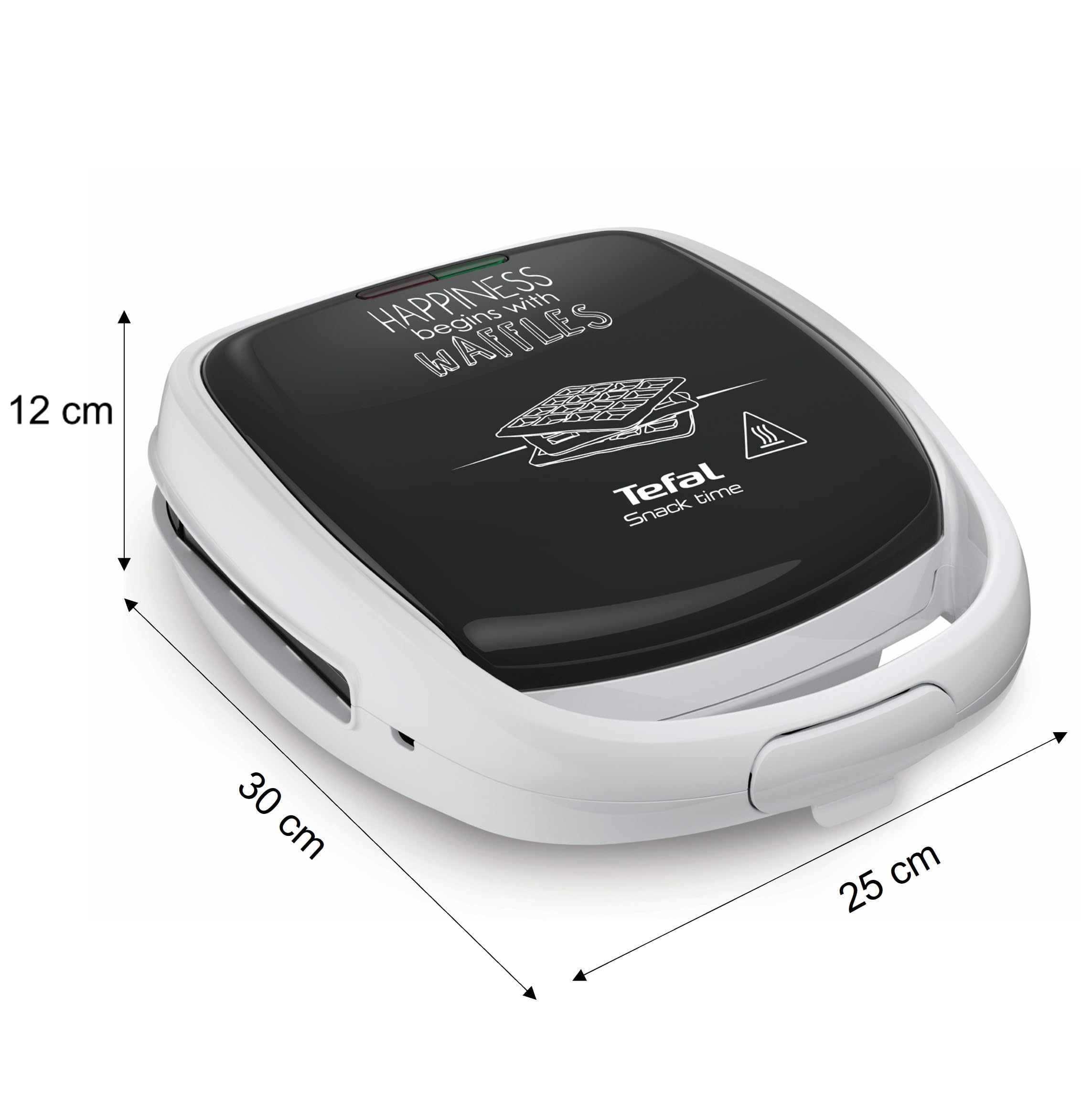 Tefal Appareil à gaufre, Multifonction, 2 jeux de plaques, Poignée sécurisée, Gaufrier Snack Time Happiness SW341112