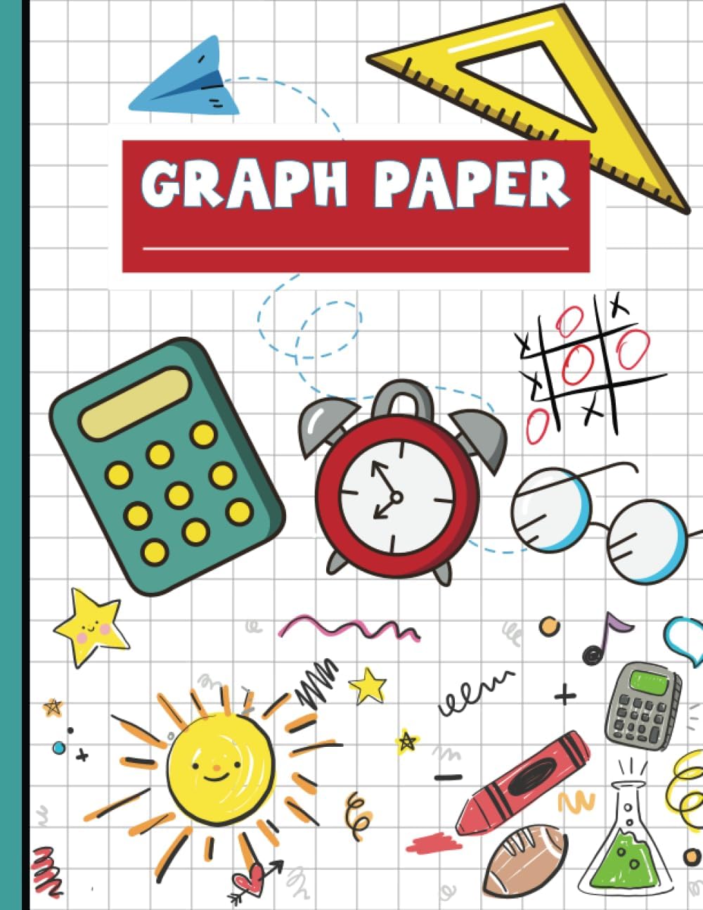 Graph Paper For Multiplication: Kids graph paper, 2x2 (2 squares per inch), 8.5"x11", 55 sheets, grid paper, graphing paper, graph paper pad, math ... multiplication graphing handwriting doodling