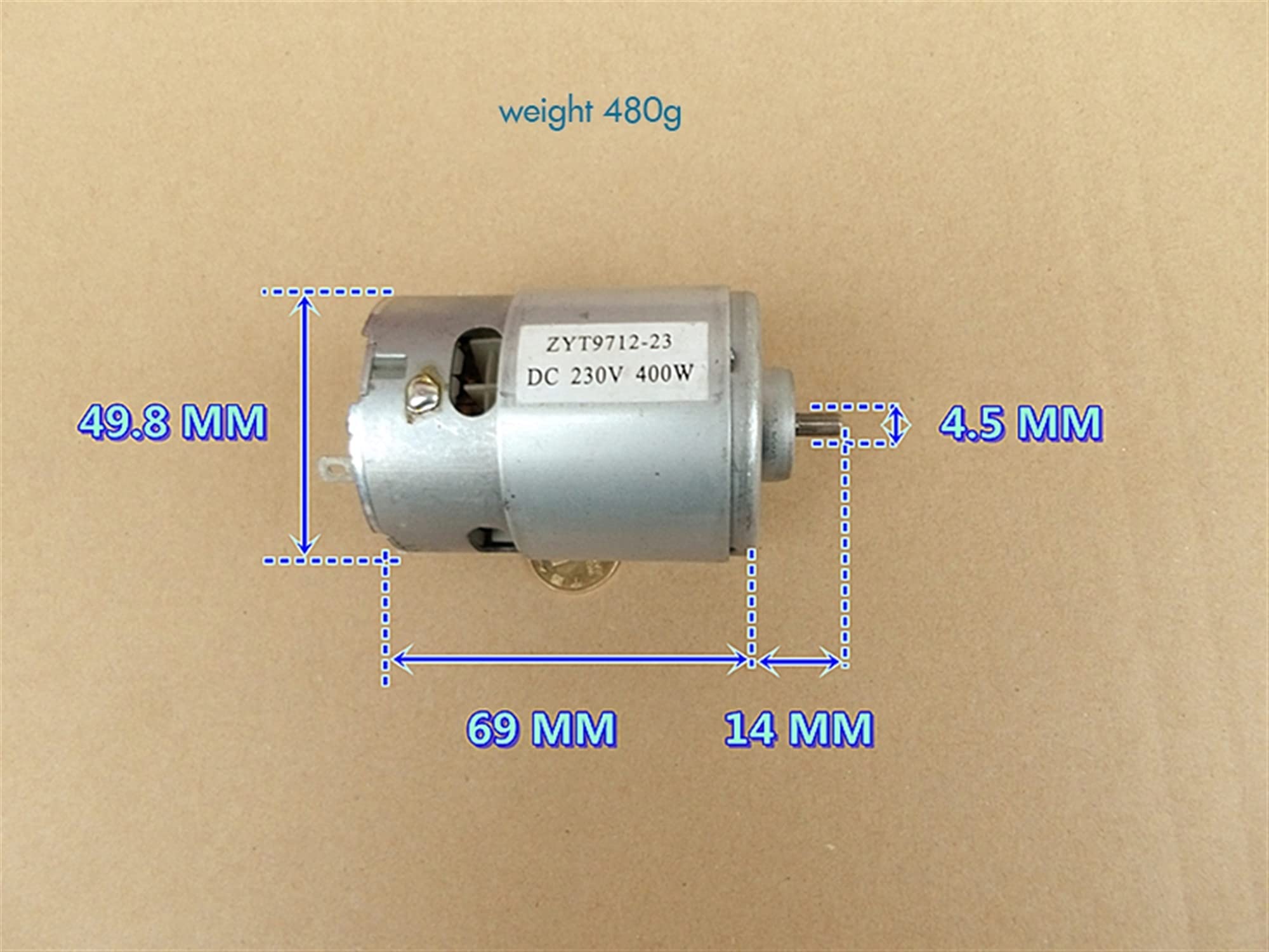 PYouo-DC silnik o wysokiej prędkości 9712 DC, DC 220 V, 400 W, miniaturowy silnik wrzecionowy, wał wyjściowy 4,5 mm, silnik o wysokiej wydajności z wentylatorem chłodzącym