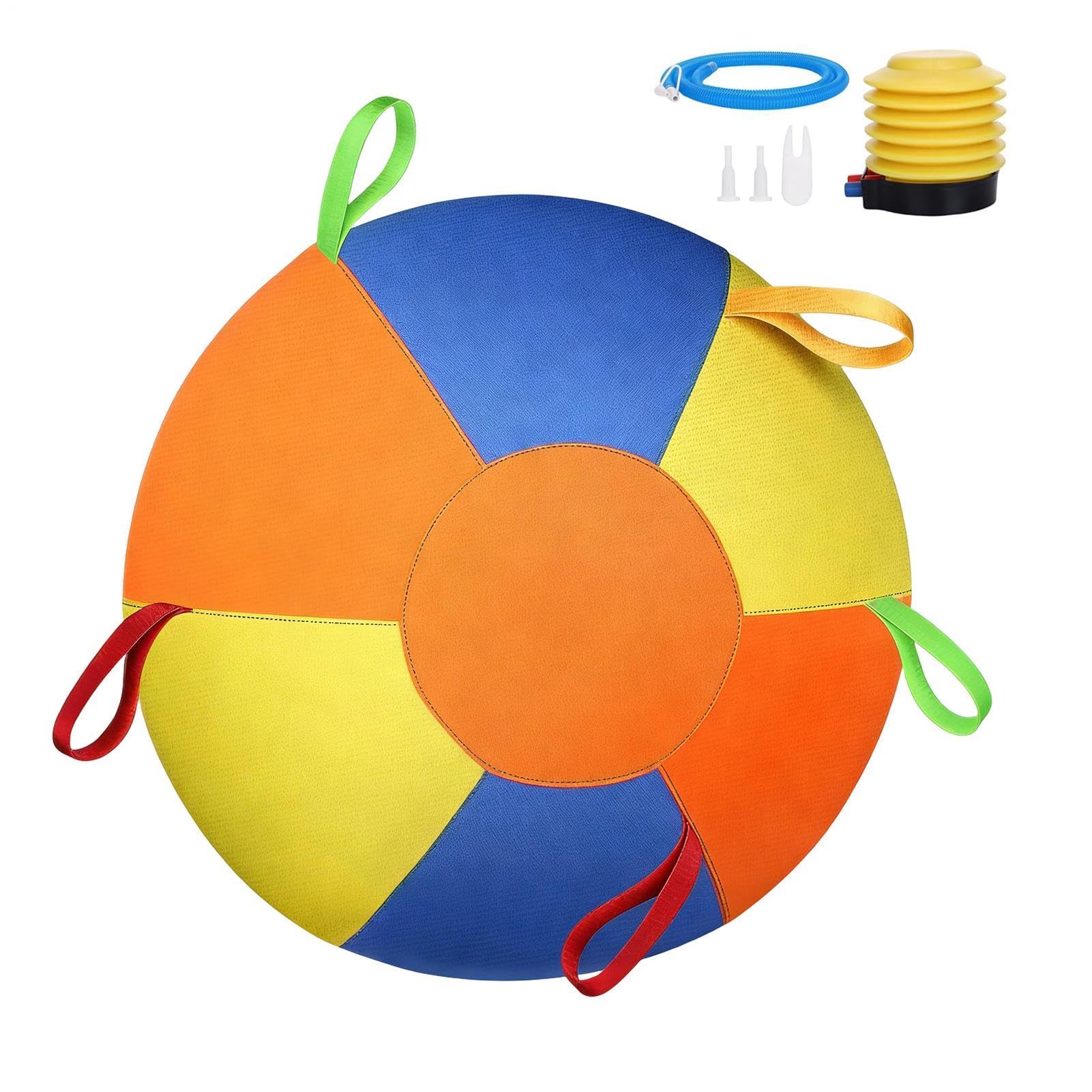 Herding Ball For Dogs Large,Tear-Resistant Inflatable,inflatable Herding Ball For Dogs,Puncture Resistant For Large Breeds, Durable Dual-Layer Cover With Handles, Perfect For Active Dog