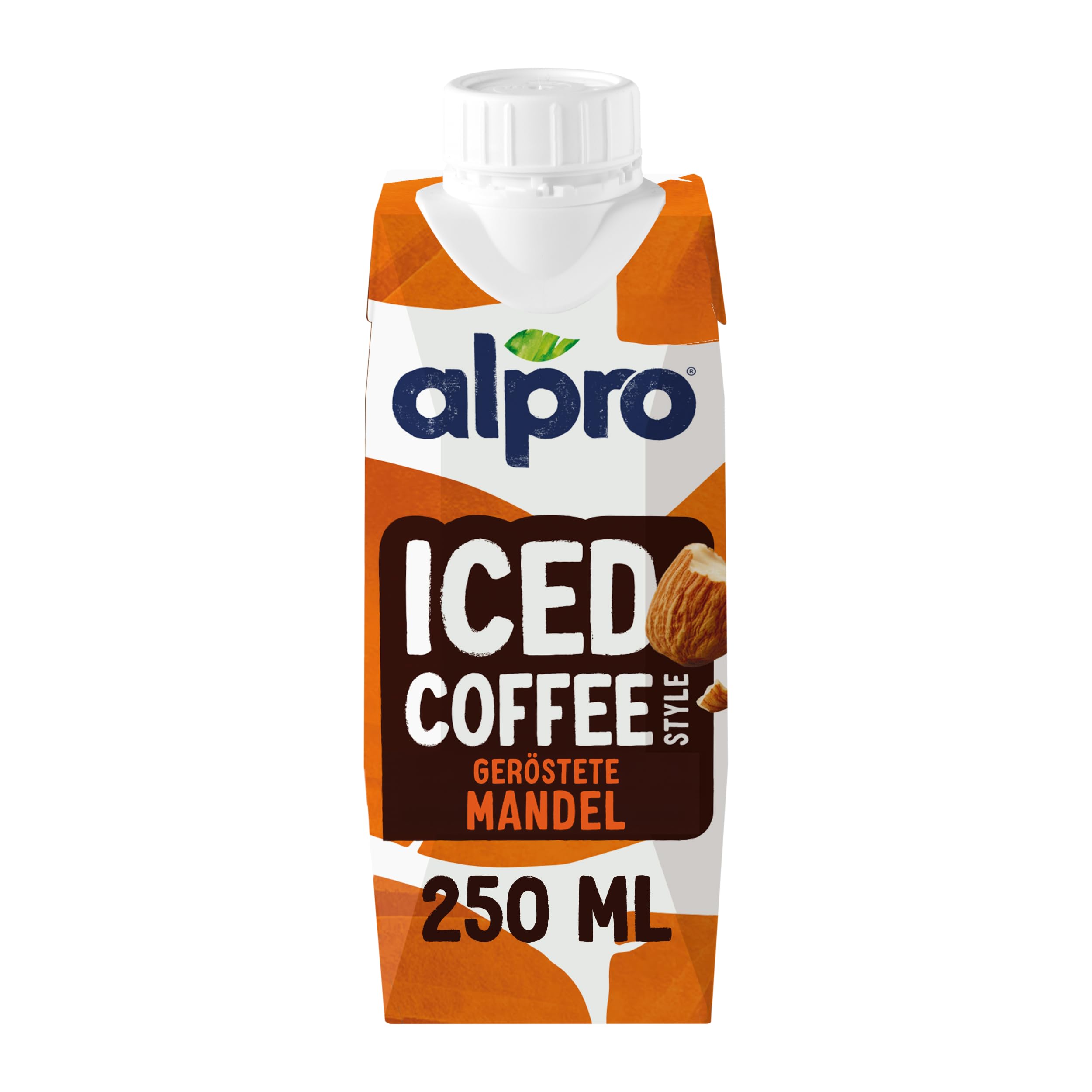 Alpro Iced Coffee Geröstete Mandel – Kaffee mit Mandeldrink – Von Natur aus laktose- und glutenfrei – Vegan und ideal für unterwegs – 15 x 250 ml