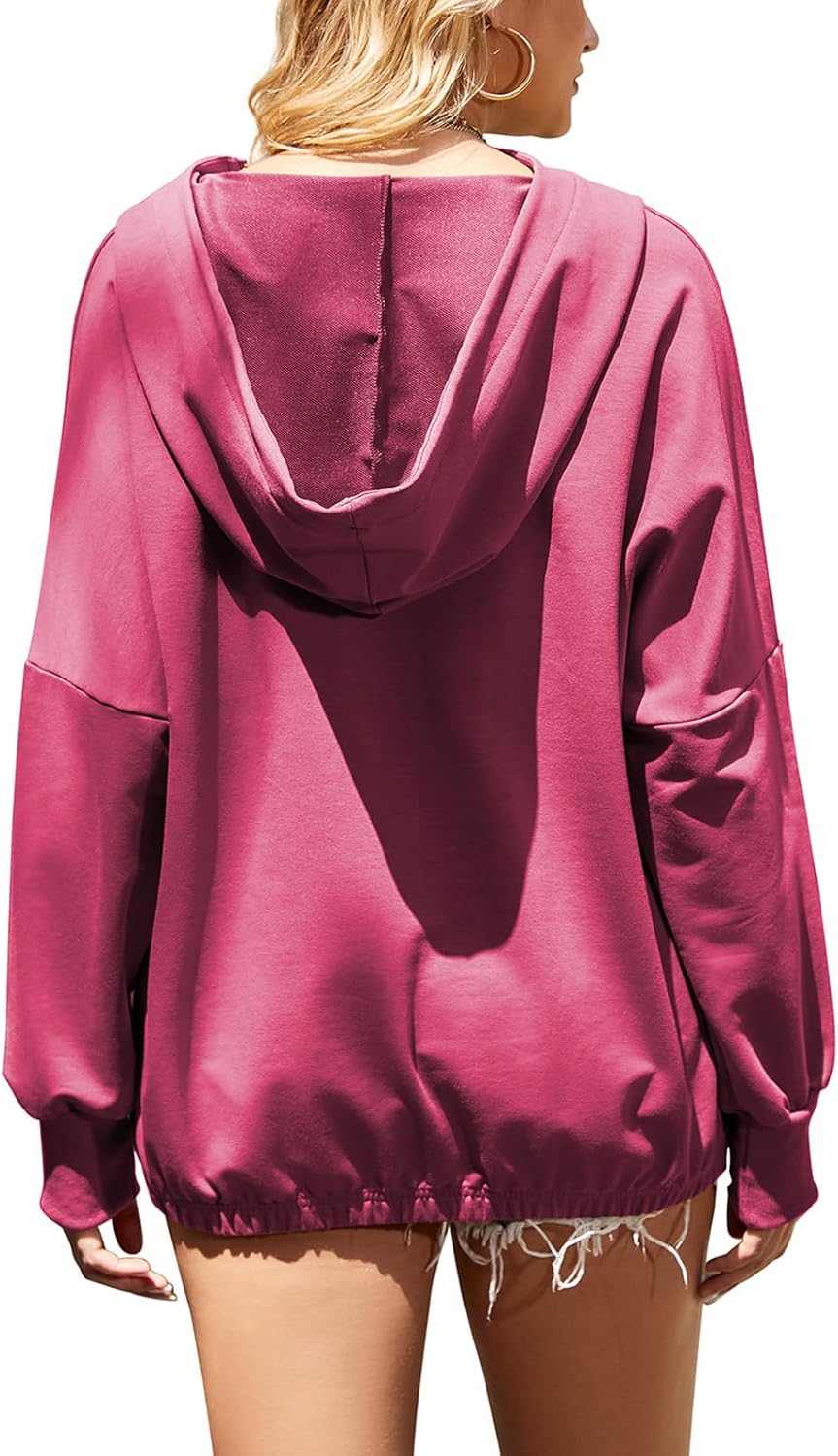 Women Fall Outfits Oversized Hoodies Sweatshirt Casual Long Sleeve Sweatshirt Pullover Zip Up Hoodies - Image 4