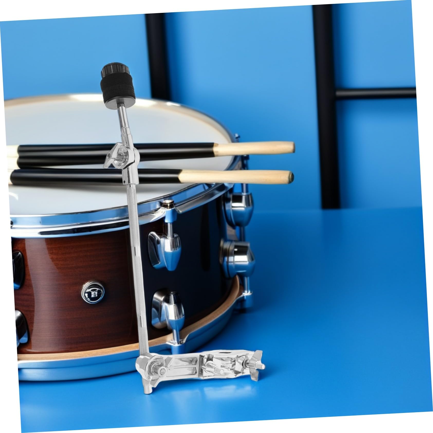BESTonZON Stojak na perkusję Stacker Boom Mount Cymbal akcesoria perkusyjne ramię statywu do talerzy stojak na talerze typu boom Uchwyt pręta L-ramię Metal Srebrny