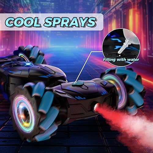 Miniatura 4 de Gesture - Coche de control remoto controlado a mano para niños y niñas de 6 a 12, 2.4 GHz, rotación de 360 , 4WD con detección de gestos RC, auto de