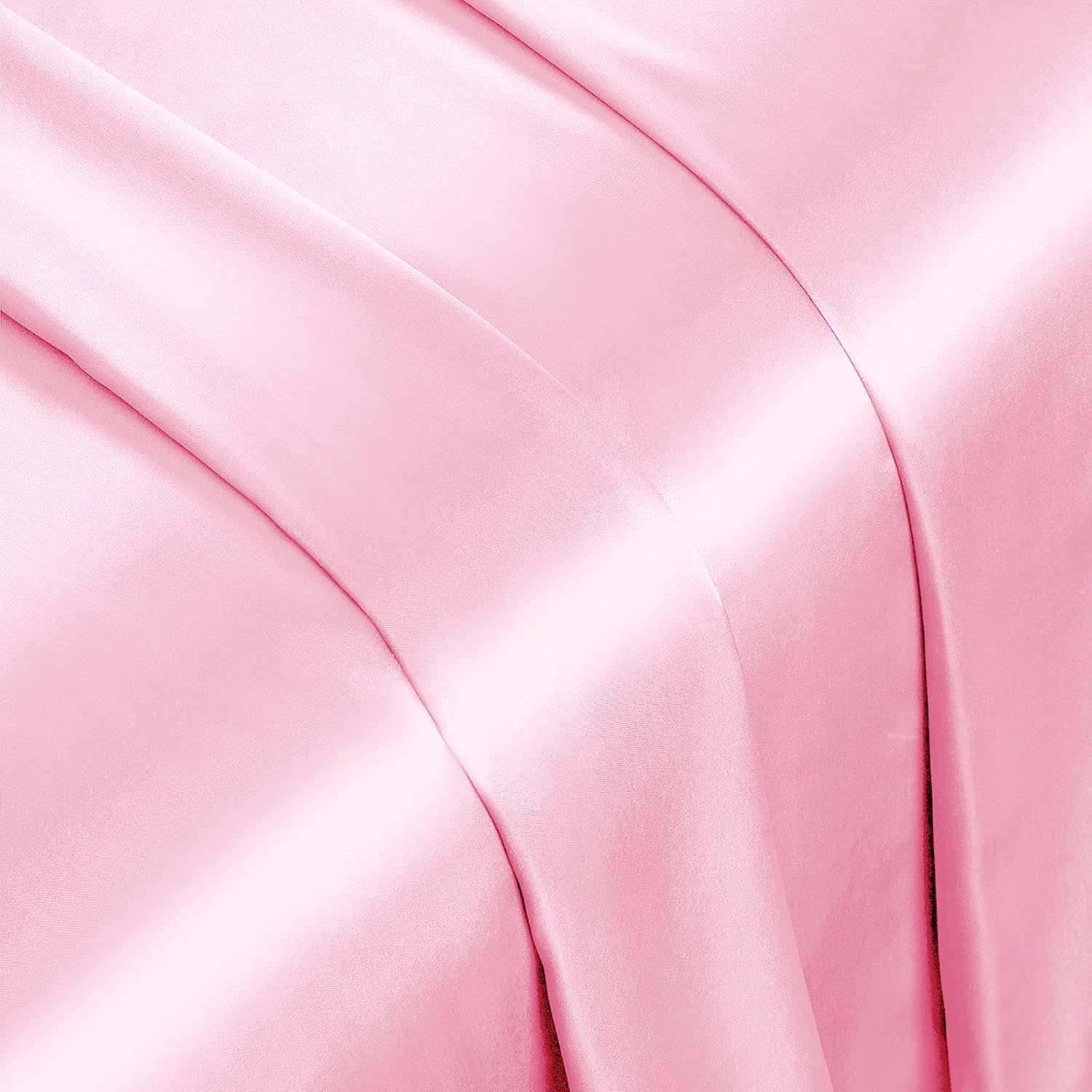 Vonty Ruffle Tablecloth Pink Satin Tablecloth - 60 x 102, Silky Table Cloth Rectangle Scalloped Table Cloth Farmhouse Tables Cover Silk Tablecloths Vintage Tables Skirt for Kitchen Dining