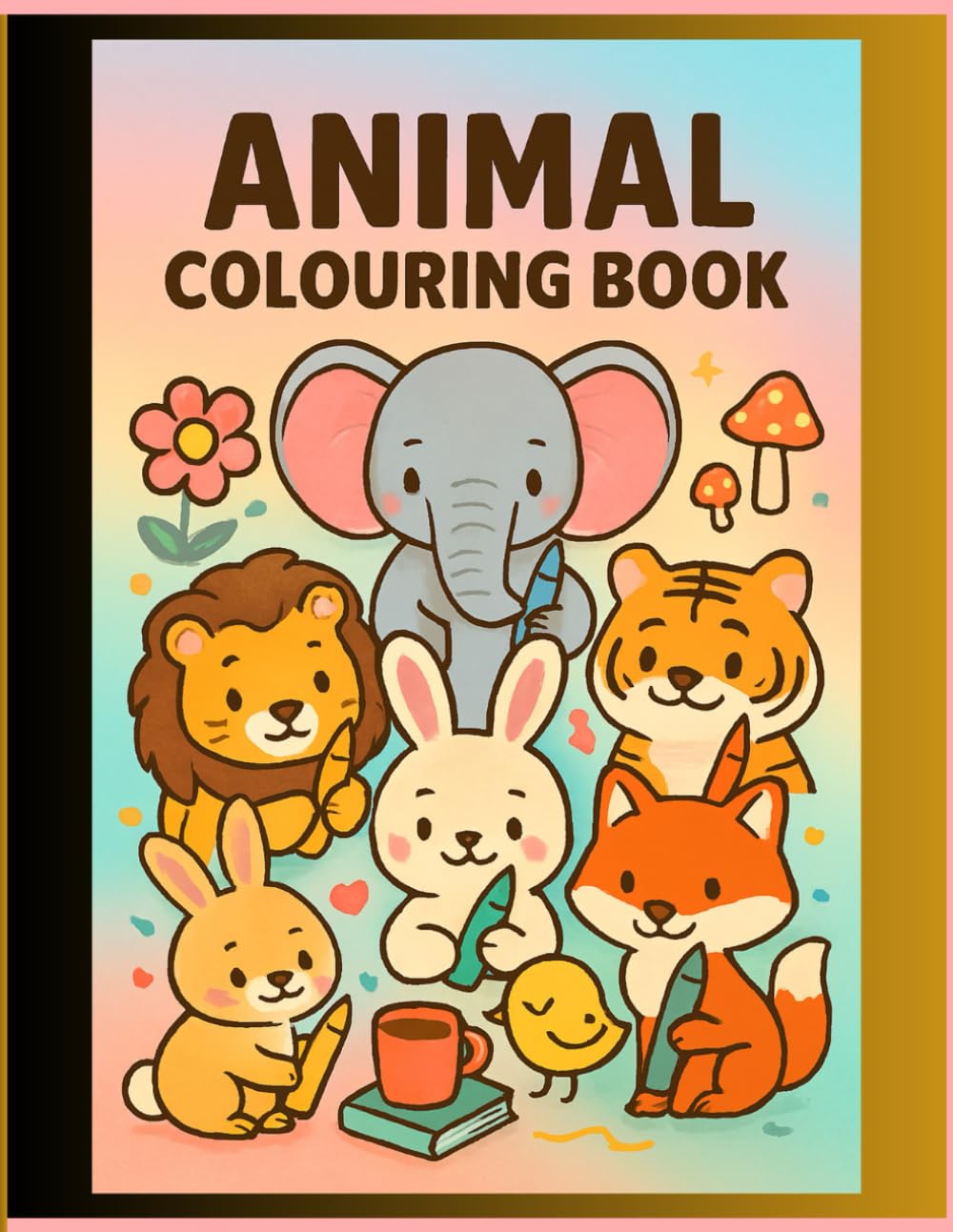 Animals Colouring Book for Kids: Simple Animal Designs for Kids Ages 2–6 ,